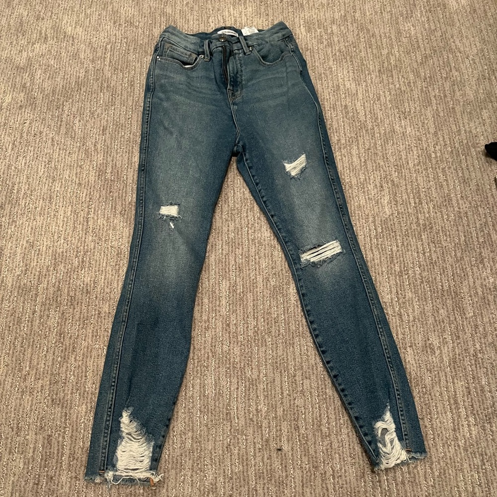 Good American Ripped Skinny Jeans